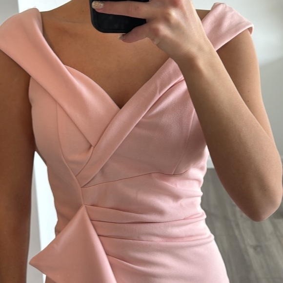 Lenovia - 5206 Ruffle Detailed Off-Shoulder Trumpet Dress - Picture 8 of 13